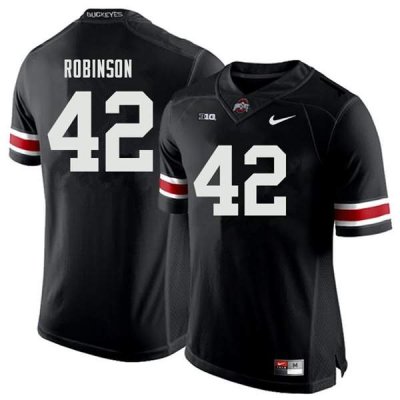 NCAA Ohio State Buckeyes Men's #42 Bradley Robinson Black Nike Football College Jersey HIJ3045SO